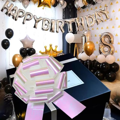 Image of 1Pcs 14 Inch Giant Large Pull Bow Big Bow,Great Gift Bow for appliances,Bikes,Table Decorations and Party Events (White)