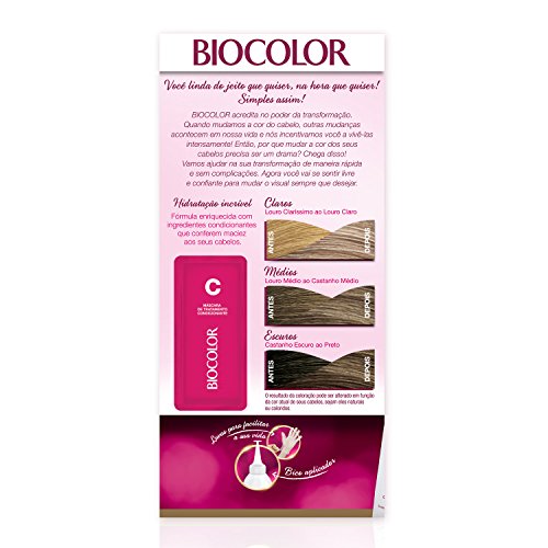 Tinta de Cabelo Biocolor Mini Kit Cobre Intenso 7.44, Biocolor