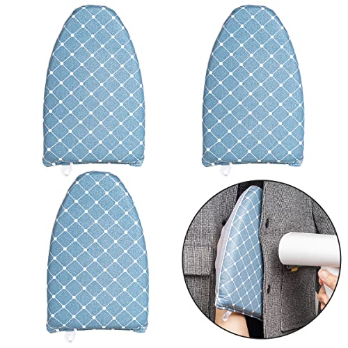 Mini tabla de planchar, 3 piezas, tabla de planchar portátil para el hogar, almohadilla de planchado resistente al calor, bolsillos, corbatas y más (azul) Cover