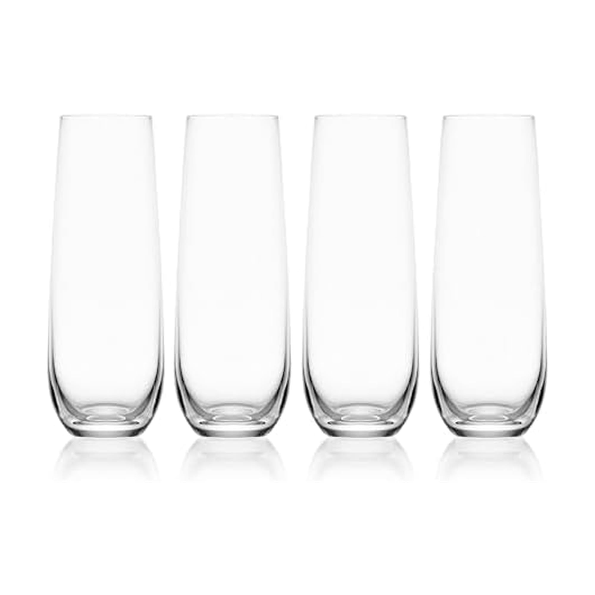 Flûtes à champagne haut de gamme MIKASA Lana 270 ml en verre cristallin transparent