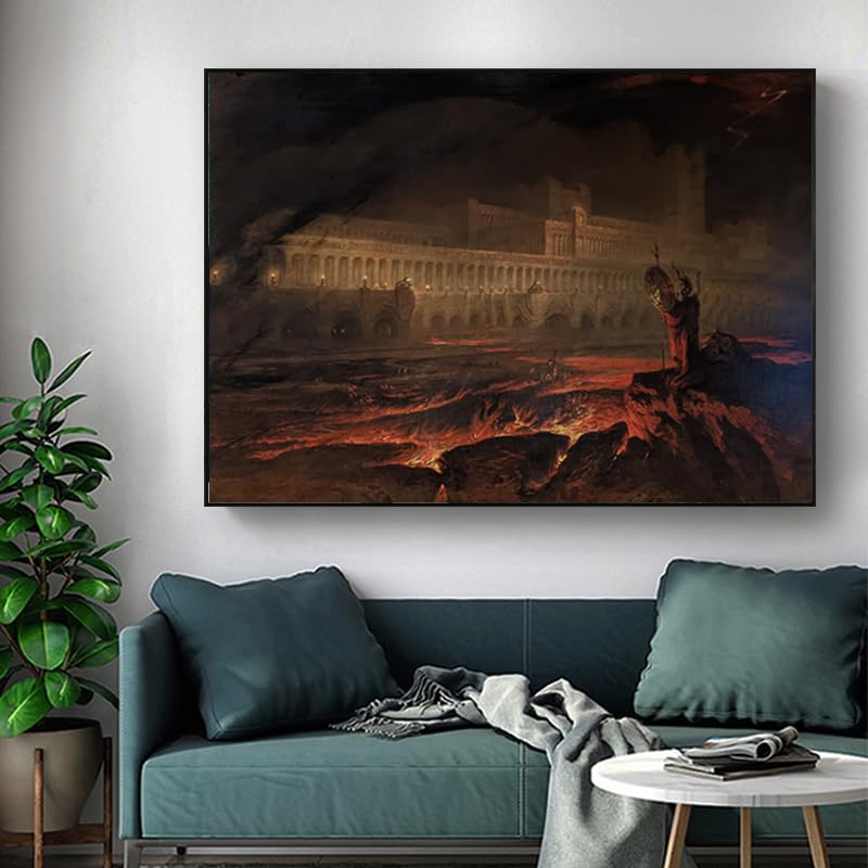 Amazon.com: Yomcut John Martin Canvas Wall Art Land of Chaos