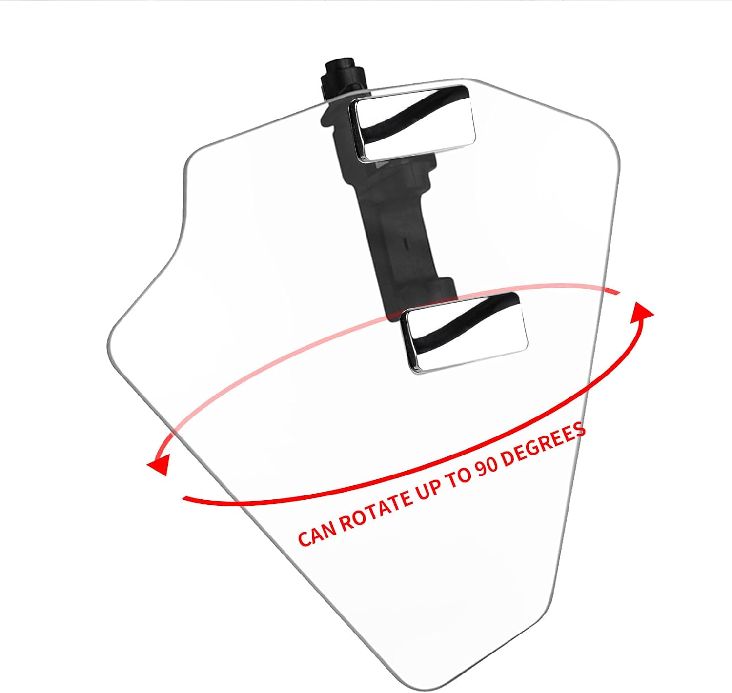PANICAL Motorcycle for Honda Goldwing Accessories GL1800 F6B 2018-2026 Hand Windproof Adjustable Wind Direction Spoiler Installed Under The Rearview Mirror PC (Transparent Silvery)
