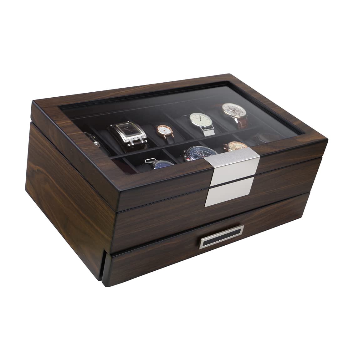 Executive Holzbox für Uhren, Sonnenbrillen und Schmuck (Sweetheart)