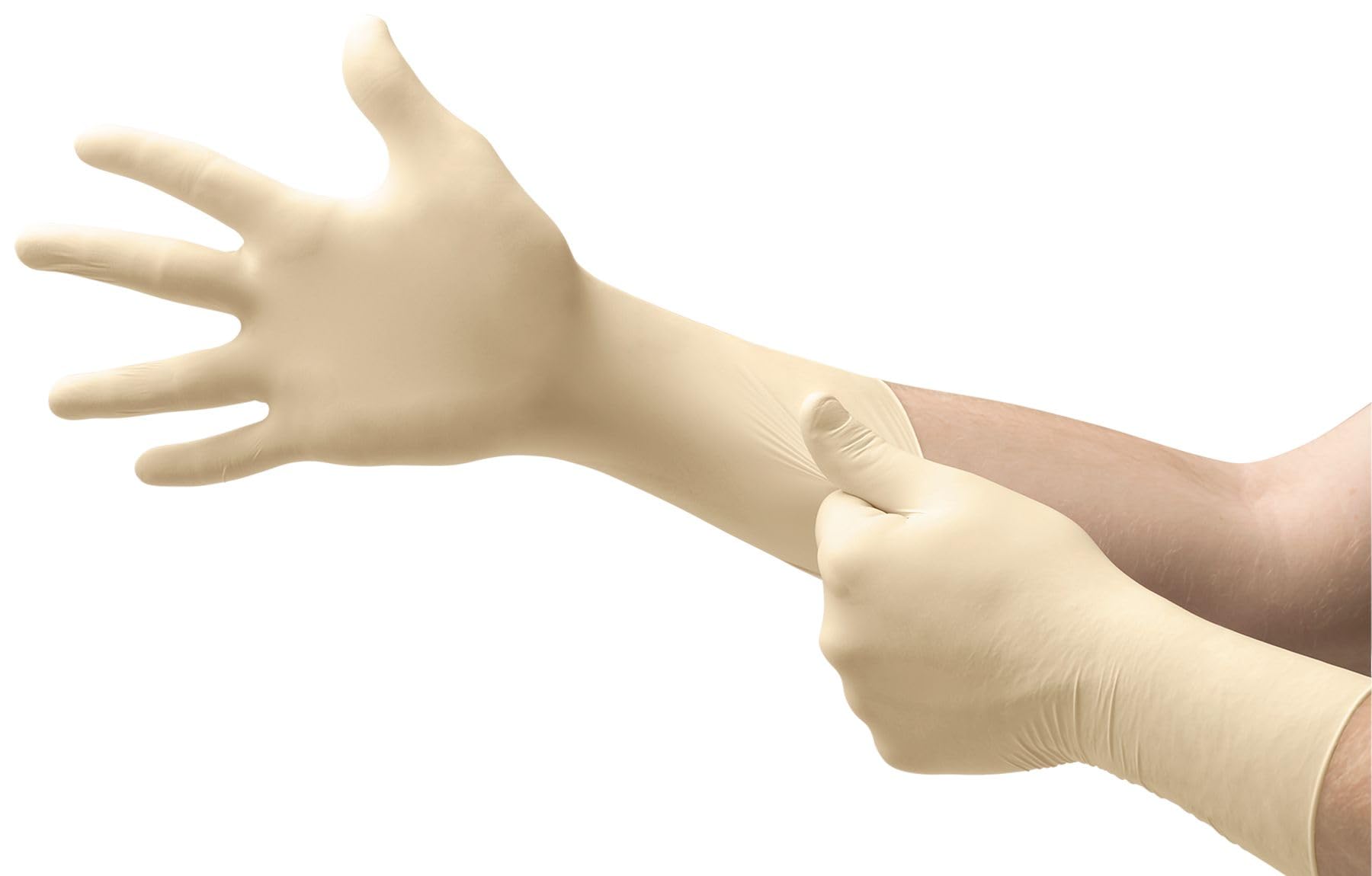 Ansell Guanti per ambienti controllati Guanti monouso in nitrile senza polvere beige, classe ISO 4, EN ISO 374-1,