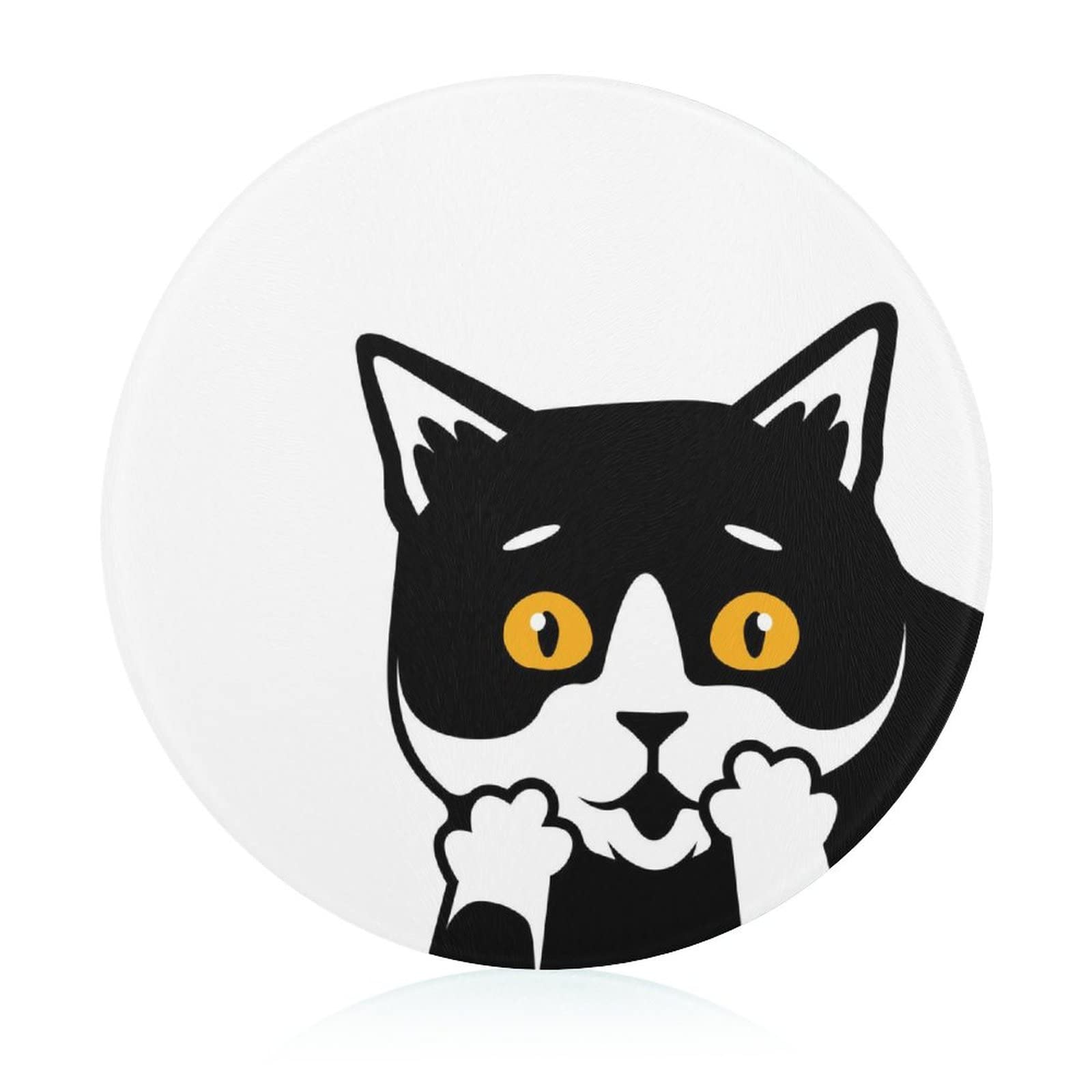 Planche en verre trempé chaton blanc pour une cuisine chaleureuse