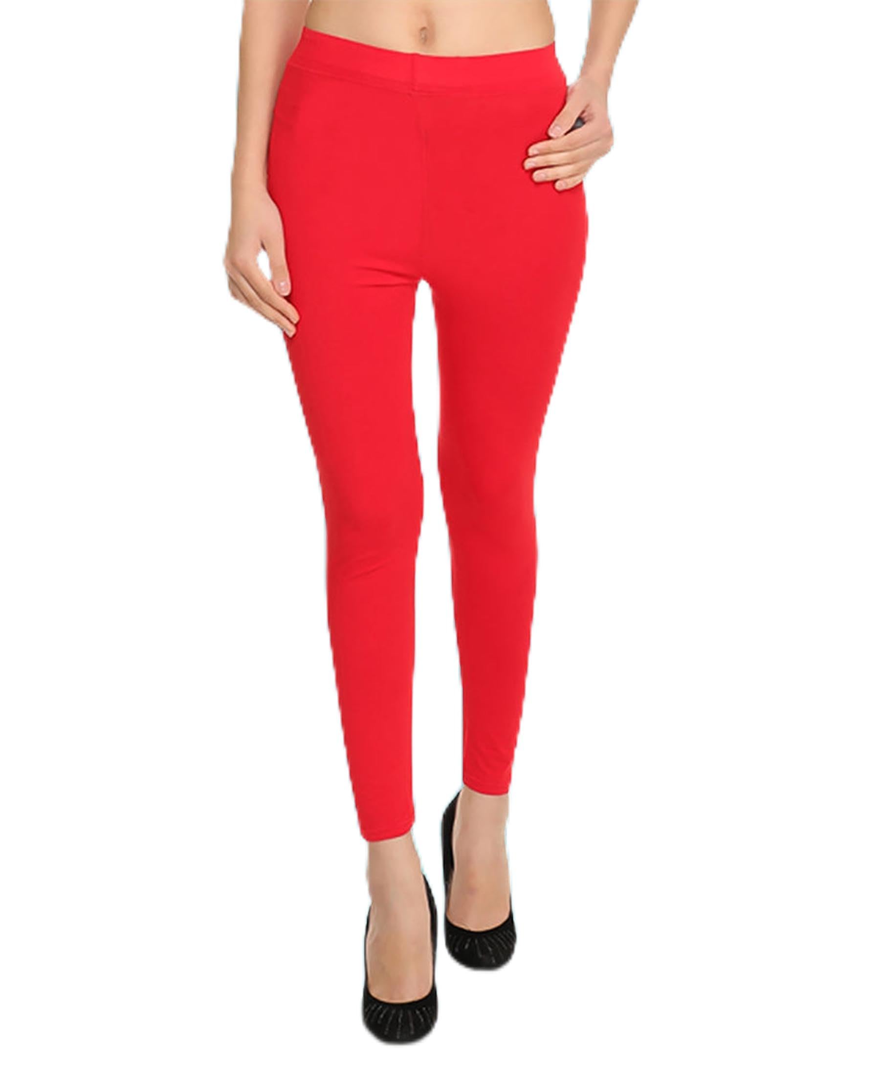 Buy Red Leggings for Women | Stretchable Fit, Full Length leggings