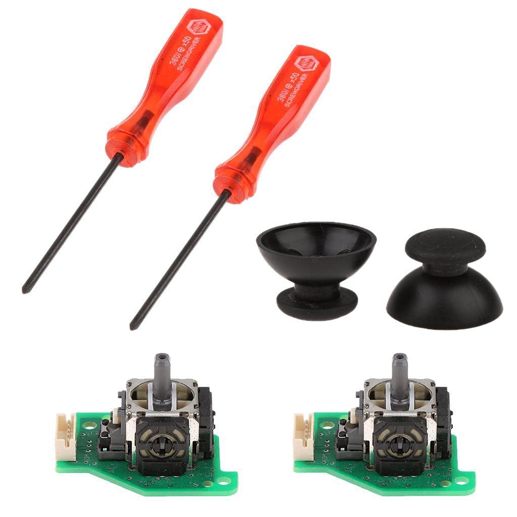 Left+Right Set 3D Analog Sensor Module PCB with Screwdrivers Tool Thumb Sticks for Nintendo for Wii U Gamepad Controller
