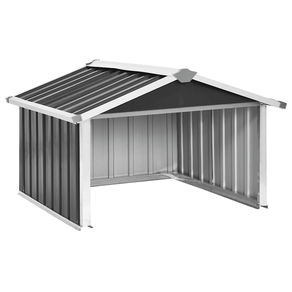KOIECETA Cortacésped Garaje Robot cortacésped robot cortacésped techo cubierta cubierta cubierta protección solar garaje robot cortacésped 92 x 97 x 63 cm acero galvanizado antracita