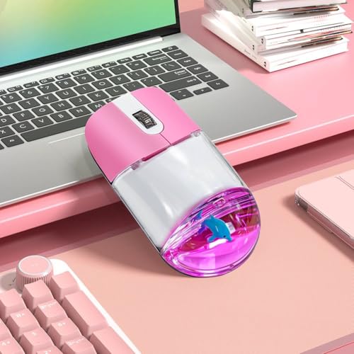 Ratón inalámbrico Frutiger Aero con flotadores y líquido en movimiento con sensor óptico preciso 7