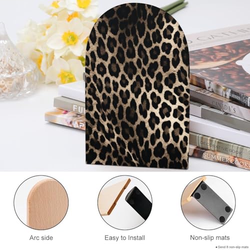 Sujetalibros decorativo de leopardo negro para evitar la caída de libros 5