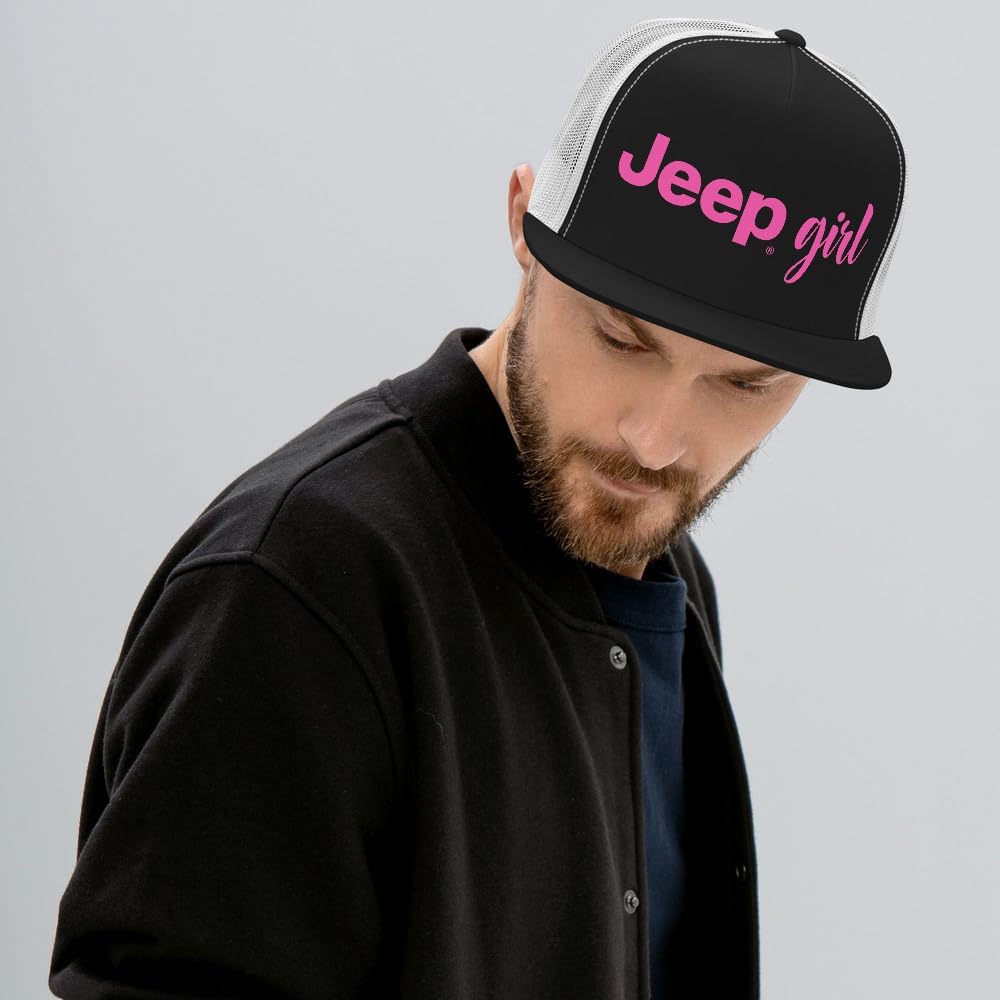 Jeep Girl Trucker Hat – Officially Licensed Mesh Back Snapback Cap for Women – Off-Road Adventure Style