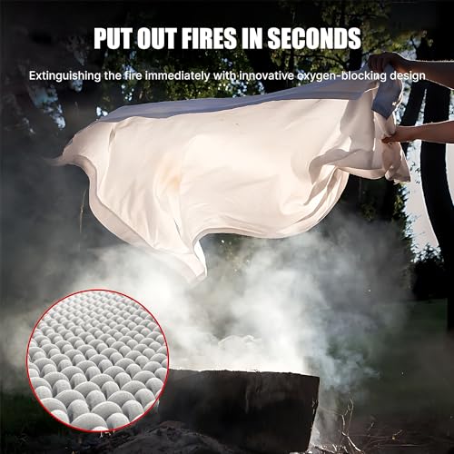 Image of 2024 Emergency Fire Suppression Blanket, Flame Retardant for Home, Kitchen, School, Grill, Car, Office, Warehouse (1-Pack)