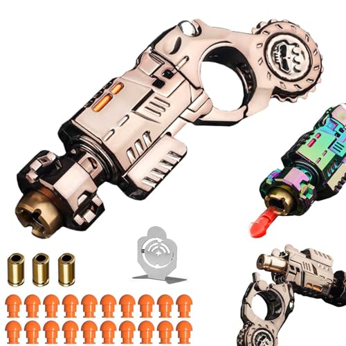 GLHYUOP Metal Pistola De Juguete EDC, 20 Bala Suave,Juguete AntiestréS MúLtiples Modos De Juego Soft Bullet Guns Toy con Mini Disco De Acero, para Coleccionar/Regalar