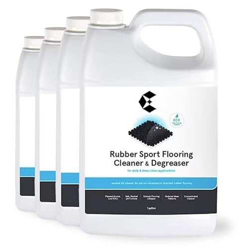 4 Pack Concentrated Rubber Floor Cleaner and Degreaser – Heavy-Duty
