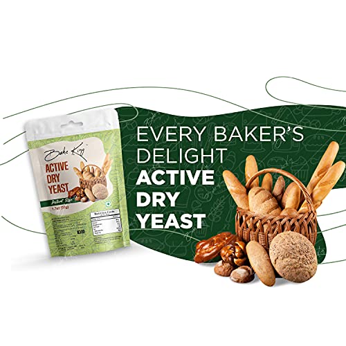 Image of BAKE KING Active Dry Yeast Powder 50gm, Yeast For Bread and Pizza Making at Home 50gm