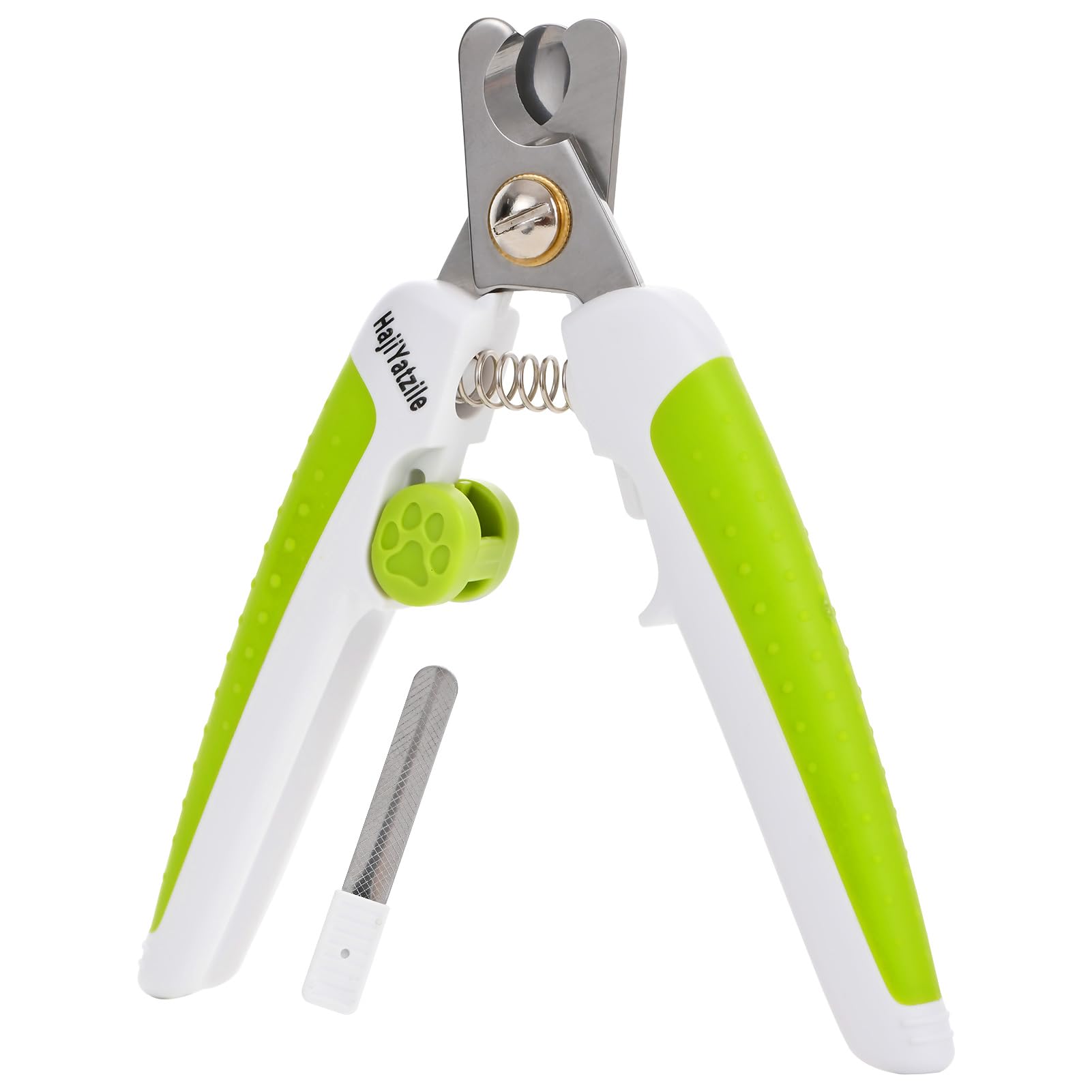 HAJIYATZILE Professional Dog Nail Clippers - Stainless Steel Pet Grooming Tool with Safety Guard, Quiet Trimming for Cats & Dogs of Large and Small Breeds