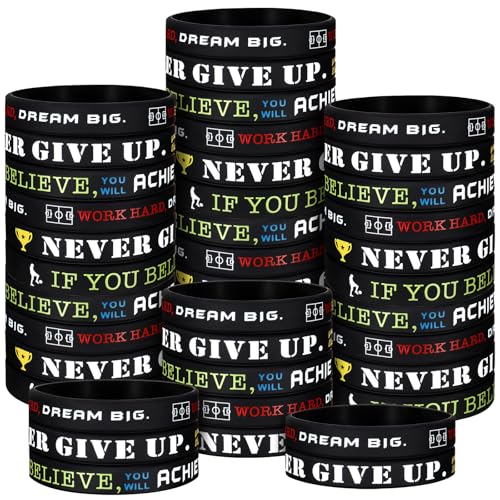 Bracelets de motivation en silicone en lot de 36 pour récompenses et cadeaux