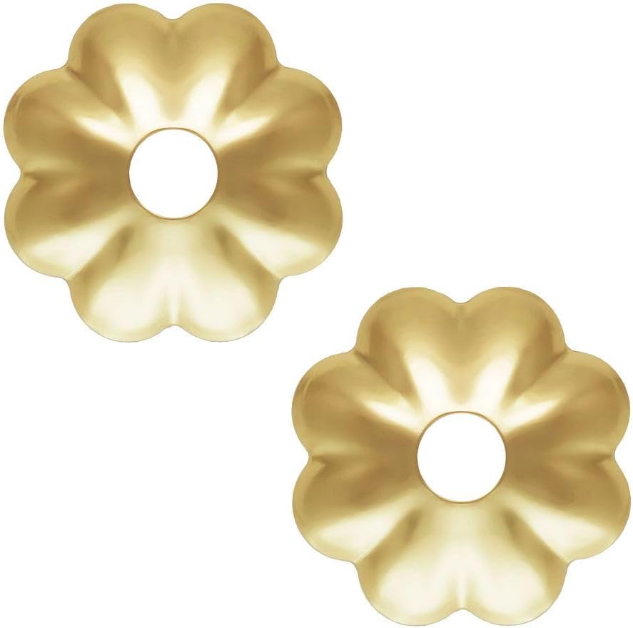 50pcs Adabele Authentic 925 Sterling Silver 7.3mm Textured Flower Round Bead Cap End Cap Hypoallergenic for DIY Craft Jewelry Making SS232-1