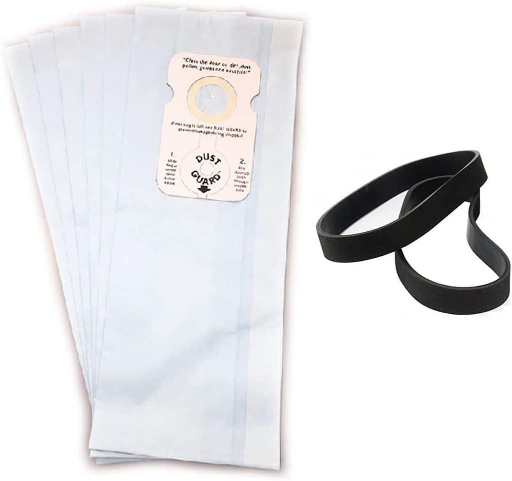 Replacement 6 Vacuum Bags Plus 2 Belts for Riccar Type B 8955 8850 8650 8950 8925 8920 for Simplicity 7700 7750 7850 7000 7200 7250 7300 Series
