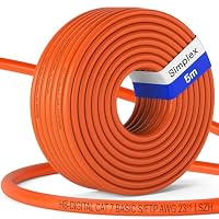 HB-DIGITAL 5m CAT 7 Netzwerkkabel LAN Verlegekabel AWG23/1 S/FTP, 10Gbit/s Ethernet Installationskabel, LSZH BauPVO Eca, Simplex Datenkabel, PoE+ kompatibel - Orange – Ansicht 1