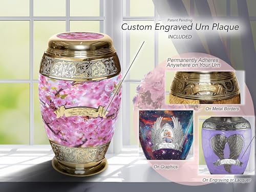 Image of Cherry Blossom Cremation Urns for Human Ashes Adult Female Urns for Ashes