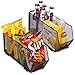 2 Pack Tall Narrow Pantry Storage Bin Metal Narrow Organizer Bins Black Pantry Organizers and Storage Bins Fold Tall Narrow Kitchen Storage Bins 13.4x4.3x6 Tall Narrow Kitchen Organizer for Cabinet