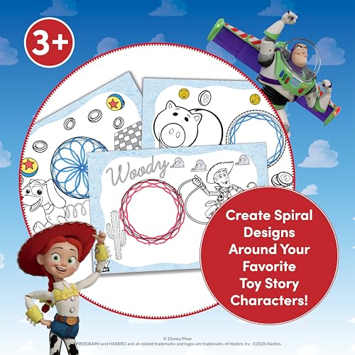 Image of Spirograph Disney Jr. Toddler Arts and Crafts, Drawing Art Kit, Toddler Activities, Drawing Pad, Jumbo Gears, Washable Markers, Unleash Your Child Inner Artist, Ages 3+