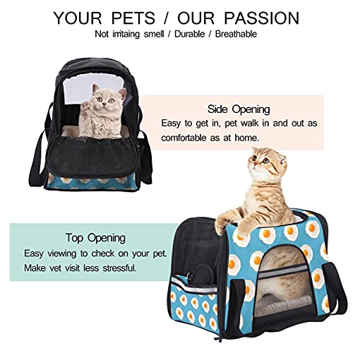 Sac de transport chat et chien portable bleu approuvé avion - 4