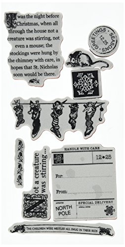 Graphic 45 TWAS The Night Before Christmas Cling Stamps, No.3