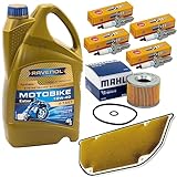 Motoröl 10W40 teilsynthetisch Ravenol 1172112-004 4 Liter:. für die Schmierung von modernen Viertaktmotoren. stellt eine hervorragende Kupplungsfunktion sicher und verhindert Schlupf. hocheffektives teilsynthetisches Motoröl.