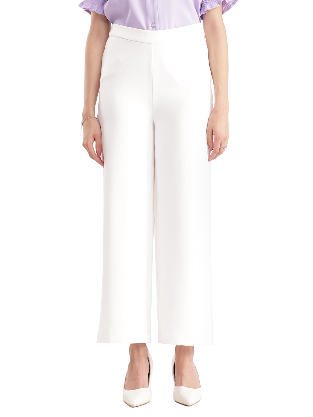fablestreet Wide Leg Pants - Off White-picture-29