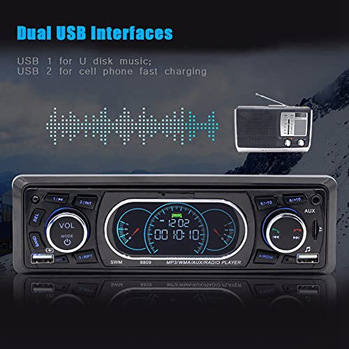 autoradio, handsfree bellen 4 x 60 W dubbele USB-interfaces multimedia autoradio, snel opladen voor am/fm-elektronica… - Image 4
