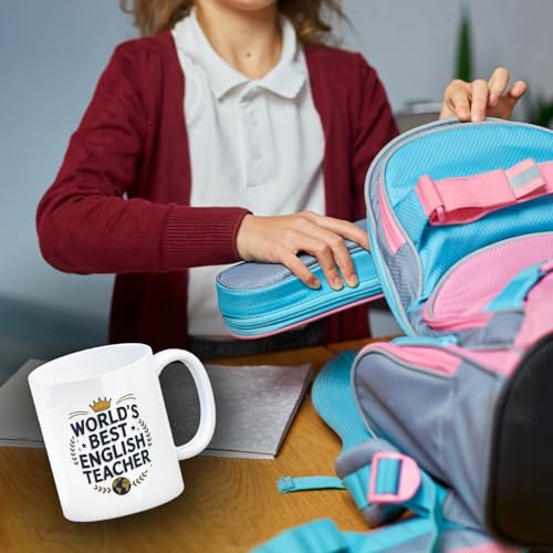 World´s best english teacher Kaffeebecher für Englischlehrer mit Spruch Schule Tasse - lustiges Geschenk für den besten Lehrer