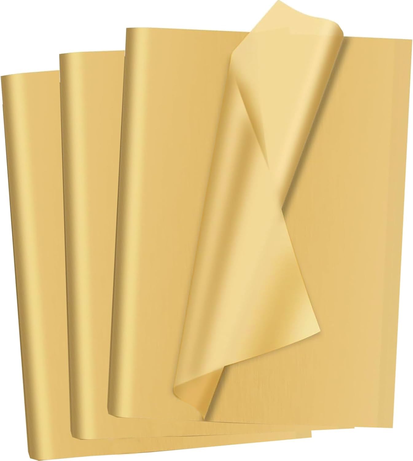Gold Tissue Paper for Gift Bags 40 Sheets Weddings Birthday Fall Decoration Sunflower DIY Art Crafts Packaging Wrapping Paper Bulk, 14 x 20 Inch