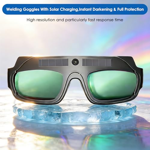 Image of DEECOZY Auto Darkening Welding Goggles, True Color Solar Powered Welding Glasses with Adjustable Eye Legs, Comfortable Welding Safety Mask Anti-Flog Anti-glare Goggles for Grinding Welder