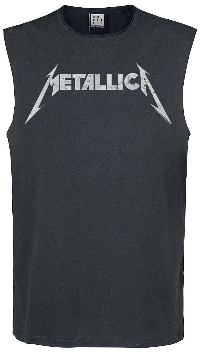 Metallica Amplified Collection - Logo Homme Débardeur Anthracite Regular/Coupe Standard