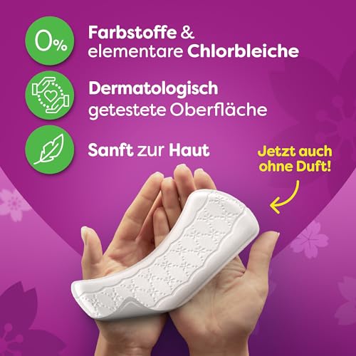Carefree Slipeinlage Plus Large ohne Duft 48 Stk. super saugstarke Slipeinlagen um Flüssigkeiten sofort einzuschließen, bis zu 100Prozent Geruchsneutralisierung
