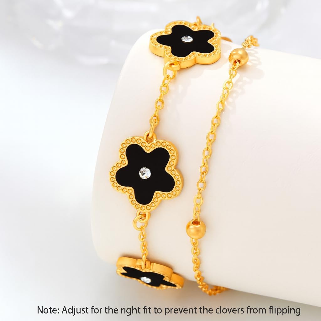 3Pcs Bracelet Set – Upgraded Rainbow Sparkle Tennis, Crystal Center Elegant Flower, Refreshed Modern Shine Bangle for Women,18K Gold Plated Stackable - Image 3