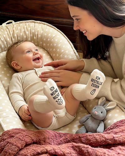 Belloxis Baby Socken 0-12 Monate Geschenk Junge Geschenk Mädchen Stoppersocken Kinder Baby Geschenke zur Geburt 1. Geburtstag Junge Mädchen Neugeborenen Zubehör Neugeborene Rutschsocken Babysocken