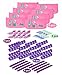 Spa Party Favors 48 Piece Set for Girls mani and pedi (8 Mini Emery Boards, 16 Toe Separators, 8 Brushes, and 8 6-way Nail Buffer)