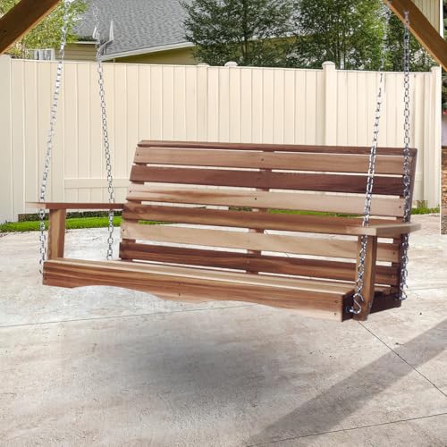 All Things Cedar PS48 Premium Porch Swing | 4-Ft Outdoor Furniture & Patio Swing | Handcrafted Western Red Cedar thumb #4