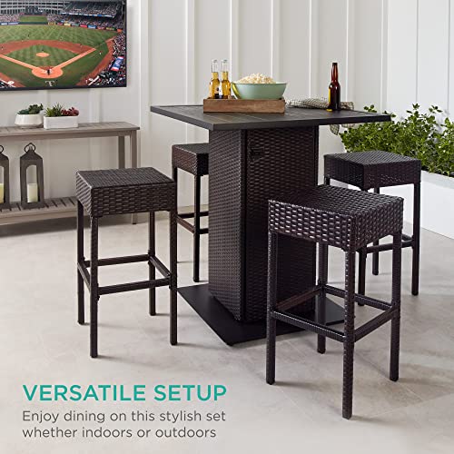 Best Choice Products SKY5792 5-Piece Outdoor Wicker Bar Table Set For Patio thumb #5