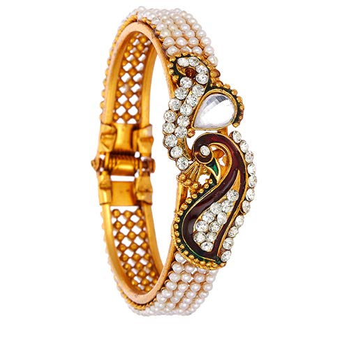 ZENEME Gold Plated & Peacock design Bangles Kada Bracelet For Women & Girls. (B06WRNN3XK) Amazon Price History, Amazon Price Tracker