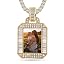0934 Gold Pendant with Tennis Chain