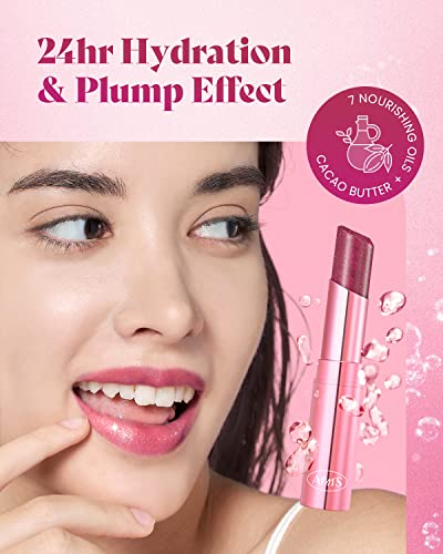 Amts Tinted Lip Balm-Destiny | Hydrating Glitter Lipstick | Pearl Shimmering Daily Lip Makeup For Dry, Cracked, Chapped Lips | Korean Beauty Moisture Lip Tint #TOP4