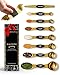 Modern Magnetic Gold Measuring Spoons Set - Stackable, Stylish Sturdy Stainless Steel (5-Piece) for Cooking and Baking