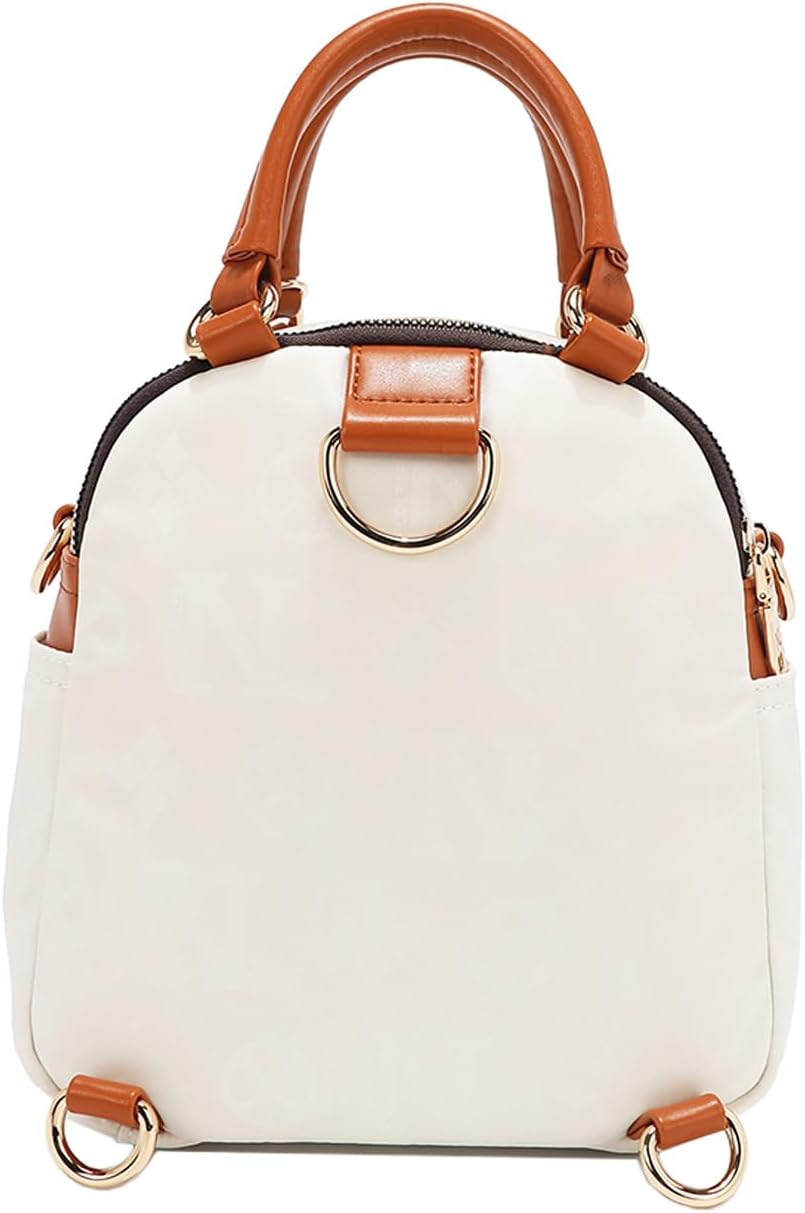 Nicole Lee Multi-Wear Dome Shoulder Bag, Polyester with Vegan Leather, Dual Compartments