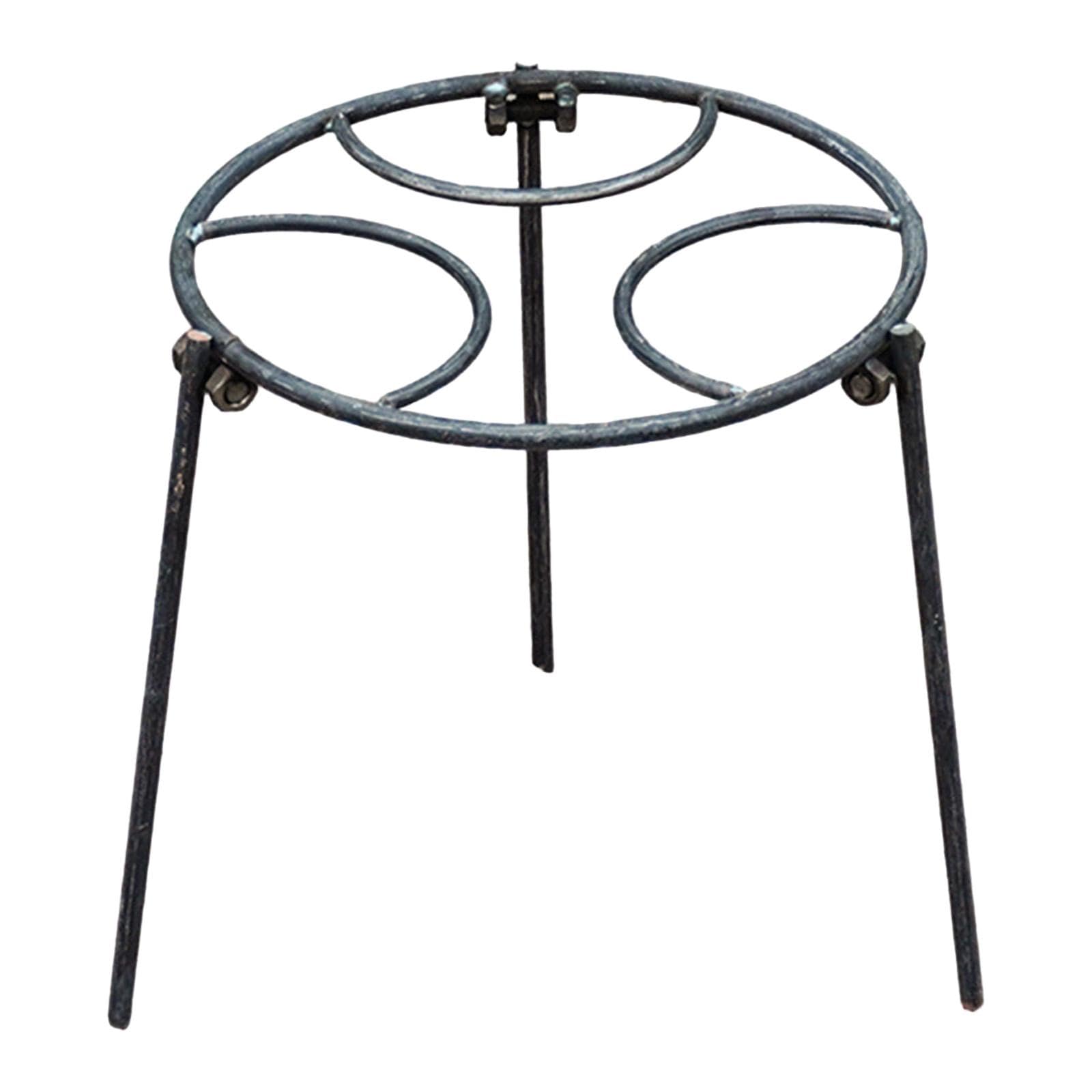Ronyme Campfire Tripod Pot Rack Woks Holder Portable Folding Camping Grill Open Fire Cooking Stand for Fire Picnic Lawn Fishing, 27cm