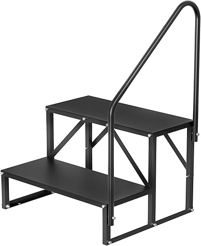 Escaleras de 1 escalón de 5 rueda para bañera de hidromasaje al aire libre, soporte de escalera económico, fácil de embarcar y salir para caravanas