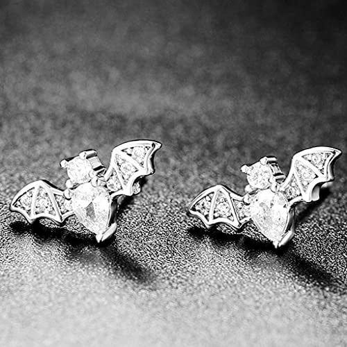 Silver Gold Plated Cute Bat Style Wedding Cocktail Party Biker Holiday Stud Earrings4